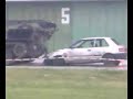 Panzer über Auto Rendsburg Kaserne Tank over Car crash