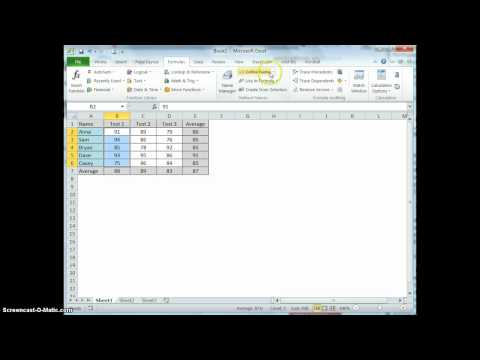 how to edit define name in excel 2010