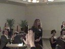 Vickie Riggs Wins the jewelry design competition. The silver and gold ring featured a pair of gold shoes on a glass surface surrounded with 25 steps symbolizing 25 years of the Women's Jewelry Association.  www.womensjewelry.org