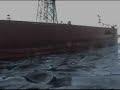 The James R. Barker arrives in the ice