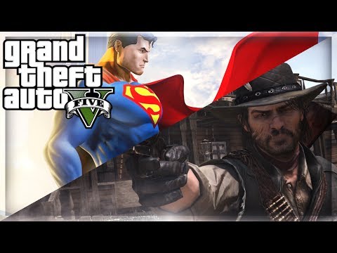 GTA 5 Mods - John Marston Red Dead Redemption Mods And Superman Mod On GTA 5 Online ! (GTA 5 Mods)