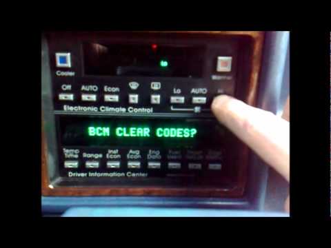 How to clear codes Cadillac Seville