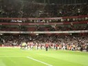 Arsenal making an entrance. Arsenal making an entrance.