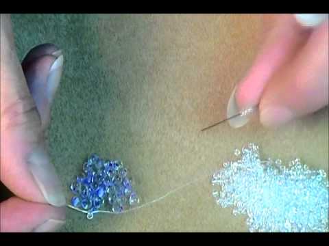 tsummerlee - Refreshing little spiral drop earrings, woven with 11/0 clear A/B, 4mm drop beads, a size 12 needle and 8lb Fireline (Crystal.) I was going after a cool, cle...