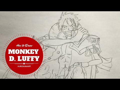 how to draw monkey d'luffy