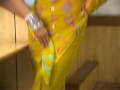 videos de Olive Green Pure Georgette Leheriya Saree with Blouse