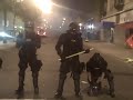 Riot Cops Set Off Tear Gas Grenades