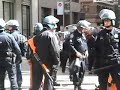 SFPD unchain and arrest anti-war protesters on Market Street SFPD unchain and arrest anti-war protesters on Market Street