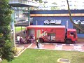 Coca Cola truck on zebra crossing and truck travels against traffic direction - 091207-1502