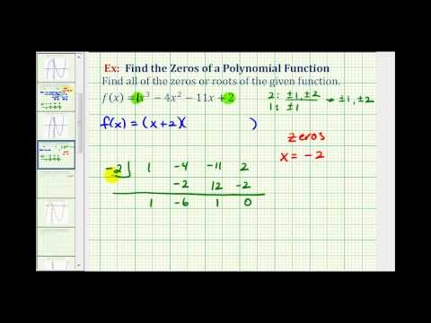 how to determine zeros of a polynomial function