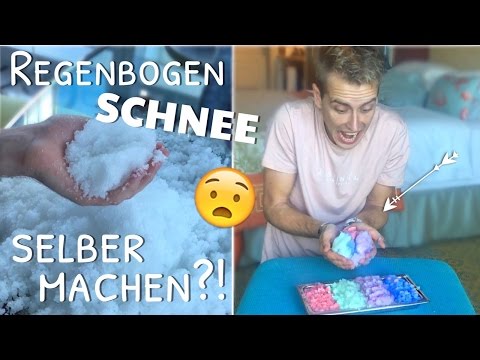 ( REGENBOGEN ) SCHNEE selber machen bei 37 °C ?!! | Julienco