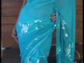 videos de Deep Blue Pure Georgette Saree with Blouse