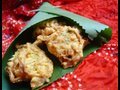 Oignons bhaji Beignets d'oignons .