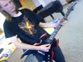tom and andy from caedo messng around on guitars...basically a rock off.!!!