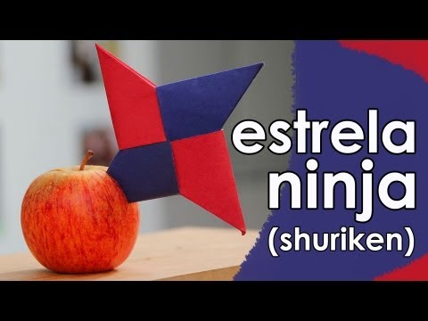 Estrela ninja de origami (shuriken)