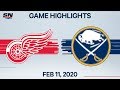 NHL Highlights | Red Wings vs. Sabres - Feb. 11, 2020