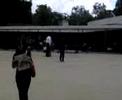 Kid Falling Down in Front of Principal