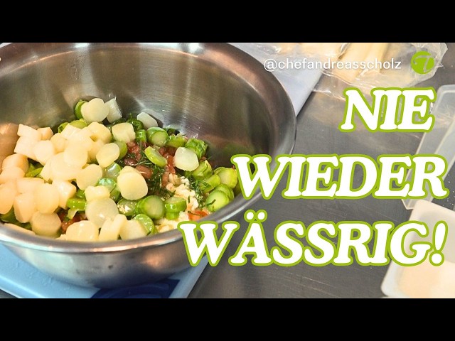 Perfekter Spargelsalat (Sous-vide) mit klassischem Dressing