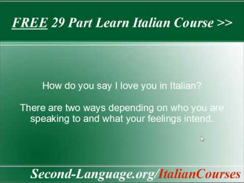 how to i love you in italian