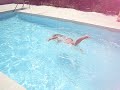 Holly Spain swimming under water