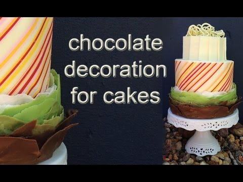 Chocolate Cake Decoration HOW TO COOK THAT Ann Reardon chocolate cuff frill