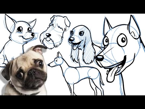 video-linktoworks-How to Draw a Cartoon Dog - All breeds, and on different ...