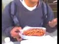 Indian Kid eating Pork Spaghetti