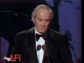 In 1978, Henry Fonda was the 6th recipient of the AFI Life Achievement Award. Fonda is best known for his performances in John Ford's films, DRUMS ALONG THE MOHAWK, YOUNG MR. LINCOLN and THE GRAPES OF WRATH.