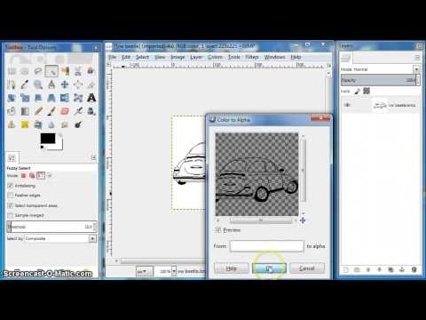 how to isolate line art with gimp