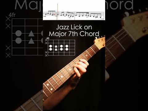 Enclosure Jazz Lick on Major7th Chord – Tab N.1