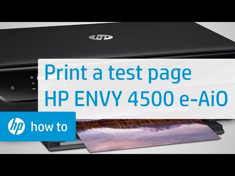 Printing a Test Page - HP ENVY 4500 e-All-in-One Printer