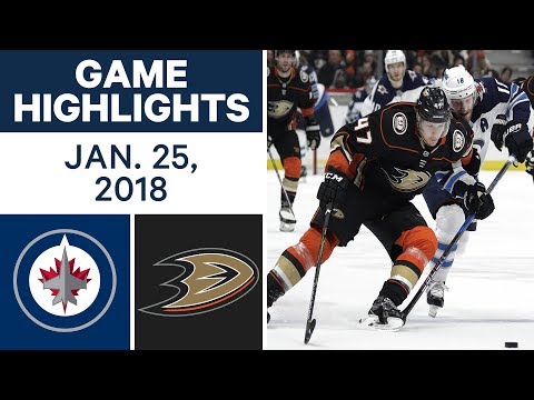 Video: NHL Game Highlights | Jets vs. Ducks - Jan. 25, 2018