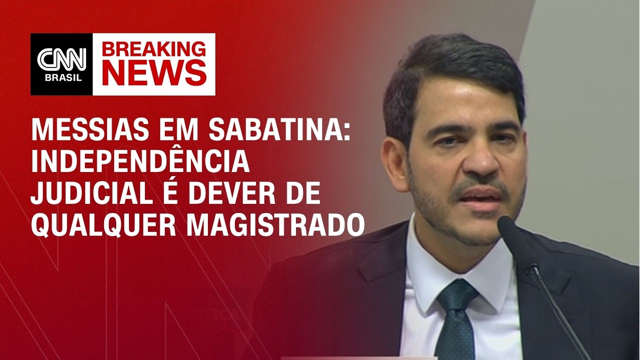 "Independência judicial é dever de qualquer magistrado", diz Messias em sabatina | CNN 360º