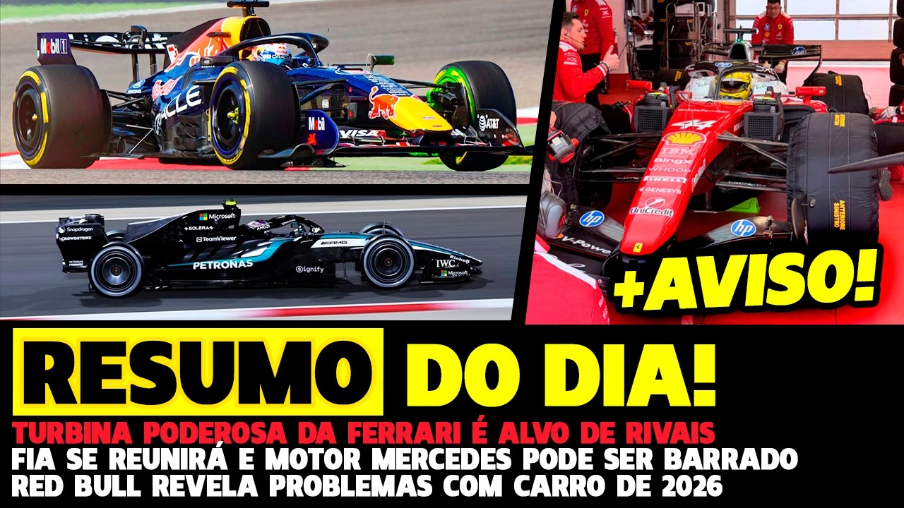 🚨TURBINA DA FERRARI CHAMA A ATENÇÃO, RED BULL REVELA PROBLEMA E MOTOR MERCEDES | FÓRMULA 1 |GPEMCASA