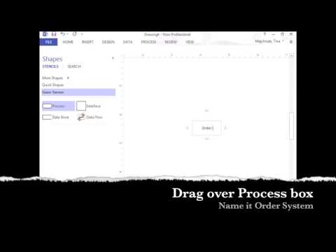 how to draw dfd in visio