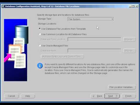 how to create database in oracle