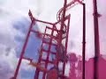 Crazy ride on a small roller coaster in Prater, Vienna