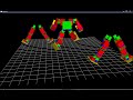 iRobot bipedal FAN (v2) --- 3D simulation using vPython