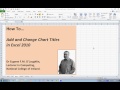How to Add Titles to Graphs in Excel