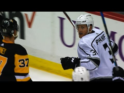 Video: Dion Phaneuf goes back door, scores 1st goal in Kings uniform