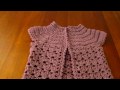 Crochet girls short sleeve cardigan coverup sweater