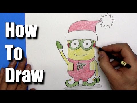 video-linktoworks-How To Draw A Christmas Minion - Step By Step