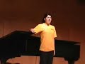 Me singing Se tu m'ami at a student recital at MPulse Ann Arbor summer camp at the University of Michigan.  I was part of the Vocal Arts Institute.July 2007