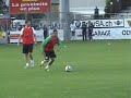 Entrainement à Sion Chants de Supporters et séquences de jeu