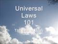 The Law of Unity - 105 Universal Laws of Third Dimension Living.
