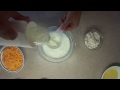 This is from a Bisquick recipe book. This is a something that kids will love! Impossibly Easy Mac 'n' Cheese Pie 2 cups shredded Cheddar cheese (8 oz) 1cup uncooked elbow macaroni (3 1/2 oz) 1/2cup Bisquick® Original baking mix 1 1/2 cups milk 1/4 teaspoon red pepper sauce (optional) 2 eggs Heat oven to 400°F. Spray 9-inch pie plate with cooking spray. Place cooked macaroni in pie plate. Sprinkle with the cheese. In medium bowl, stir remaining ingredients with wire whisk or fork until blended. Pour into pie plate. Bake at 400F for 25-30 minutes until a knife inserted in the center comes out clean.