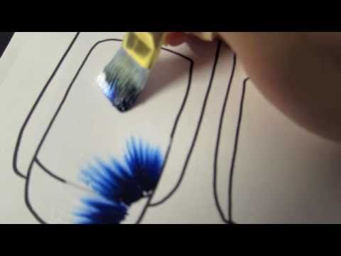 how to paint a flower on your nails