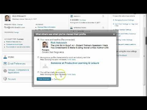 how to anonymously view linkedin profile