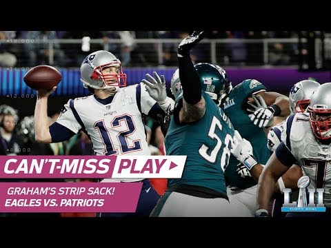 Video: Brandon Graham's Strip Sack on Tom Brady for 1st TO of Game! | Can't-Miss Play | Super Bowl LII