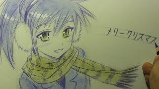 Drawing Time Lapse: Manga Girl with Earmuffs